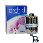 نمای جلو فیلتر تصفیه آب دوش حمام آکواجوی مدل ORKID طراحی و جزئیات کلیدی