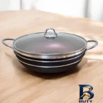 نمای جلو تابه گرانیتی رز کالا مهر مدل نادیا طراحی و جزئیات کلیدی