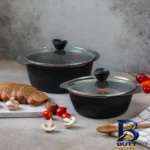 نمای جلو سرویس قابلمه ۴ پارچه تکنو مدل پروانه طراحی و جزئیات کلیدی