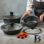 نمای جلو سرویس پخت و پز ۶ پارچه تکنو مدل پروانه طراحی و جزئیات کلیدی