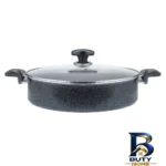 نمای جلو سرویس قابلمه و تابه گرانیتی ۱۶ پارچه کلین مدل C۱۶ اصل طراحی و جزئیات کلیدی