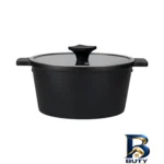 نمای جلو سرویس قابلمه و تابه چدن گرانیت ۸ پارچه ای ام بی مدل کلاسیک طراحی و جزئیات کلیدی