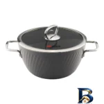 نمای جلو سرویس قابلمه و تابه گرانیت ۱۰ پارچه ام جی اس مدل ماینز طراحی و جزئیات کلیدی