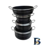 نمای جلو سرویس قابلمه و تابه تفلون ۷ پارچه مدل eco طراحی و جزئیات کلیدی