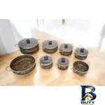 نمای جلو سرویس قابلمه و تابه گرانیتی ۱۴ پارچه گراب مدل لیرو طراحی و جزئیات کلیدی