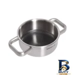 نمای جلو سرویس قابلمه و تابه استیل ۸ پارچه کرکماز مدل SILVERA کد 2788 طراحی و جزئیات کلیدی