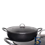 نمای جلو سرویس آلومینیومی قابلمه و تابه 10 پارچه آلتیما مدل 8000p طراحی و جزئیات کلیدی