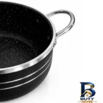 نمای جلو سرویس قابلمه و تابه گرانیتی ۷ پارچه مدل دانشجویی طراحی و جزئیات کلیدی