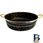 نمای جلو سرویس قابلمه و تابه گرانیتی ۷ پارچه مدل marble طراحی و جزئیات کلیدی