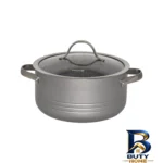 نمای جلو سرویس قابلمه و تابه گرانیت ۷ پارچه کرکماز مدل 3-2619 طراحی و جزئیات کلیدی