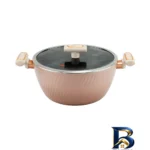 نمای جلو سرویس قابلمه و تابه گرانیت ۱۰ پارچه ام جی اس مدل ایتالیا B طراحی و جزئیات کلیدی