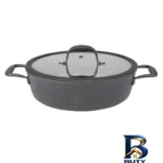 نمای جلو سرویس قابلمه و تابه گرانیت 9 پارچه کی زد پی مدل آلما طراحی و جزئیات کلیدی