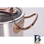 نمای جلو سرویس قابلمه و تابه استیل ۸ پارچه کرکماز مدل proline کد 1149 طراحی و جزئیات کلیدی