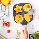 نمای جلو تابه گرانیتی چهار خانه با روکش چوبی طراحی و جزئیات کلیدی