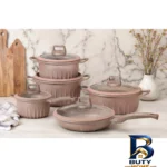 نمای جلو سرویس پخت و پز گرانیت ۱۰ پارچه پریما مدل NEW طراحی و جزئیات کلیدی