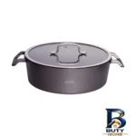 نمای جلو سرویس قابلمه و تابه گرانیتی ۱۲پارچه اس جی مدل B طراحی و جزئیات کلیدی
