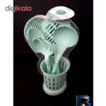 نمای بسته بندی سرویس ملاقه و کفگیر 6 پارچه ایو استایل کد 6671 مهر کیسه و مواد