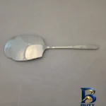 نمای جلو سرویس استیل کفگیر و ملاقه ۲ پارچه جی فی نی مدل 208 برچسب کیسه و وزن