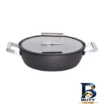 نمای جلو سرویس پخت و پز تیتانیومی ۲۲ پارچه کرانن والد کد01 طراحی و جزئیات کلیدی
