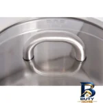نمای جلو سرویس استیل قابلمه و تابه 8 پارچه کرکماز مدل 2795 طراحی و جزئیات کلیدی