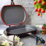 نمای جلو تابه رژیمی تکنو ونوس با روکش گرانیتی و در آلومینیومی طراحی و جزئیات کلیدی