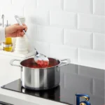 نمای جلو سرویس ۴ پارچه ملاقه و کفگیر ایکیا مدل GRUNKA طراحی و جزئیات کلیدی