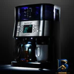 نمای جلو چای و قهوه ساز بویانت مدل Stylish Plus با فیلتر استیل ضد زنگ طراحی و جزئیات کلیدی