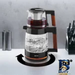 نمای جلو چای ساز روی هم اسنوا مدل STM-GS۱۶۵۰BK اصل طراحی و جزئیات کلیدی