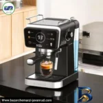نمای جلو اسپرسو ساز ۱۵۰۰ میلی لیتر نوال مدل COF-۳۸۷۷ اصل طراحی و جزئیات کلیدی