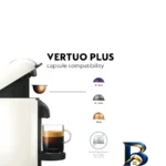 نمای جلو اسپرسو ساز 1200 میلی لیتر مدل Vertuo Plus نسپرسو طراحی و جزئیات کلیدی