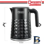 نمای جلو کتری برقی دسینی مدل DS-۲۰SS گنجایش ۱.۸ لیتر اصل طراحی و جزئیات کلیدی