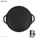 نمای کناری تابه گریل چدن با روکش گرانیت و دو دسته پروفایل و ساختار