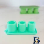 نمای جلو قالب یخ مدل ۳ خانه با کیفیت طراحی و جزئیات کلیدی