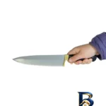 نمای جلو چاقو آشپزخانه با تیغه استیل و دسته فولاد، پلاستیک مدل ۴ زنجان کد za۶۵۸۶۶۵۹۹ اصل طراحی و جزئیات کلیدی