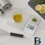 نمای جلو ترازو آشپزخانه دیجیتال کیچن اید مدل KQ۹۰۹WH حداکثر ظرفیت قابل اندازه گیری ۵ کیلوگرم با دقت ۱ گرم اصل طراحی و جزئیات