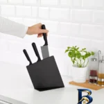نمای جلو سرویس چاقو آشپزخانه ۴ پارچه ایکیا مدل JÄMFÖRA طراحی و جزئیات کلیدی