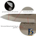نمای جلو چاقو سکیزو مدل ۹۰۰ اصل طراحی و جزئیات کلیدی