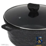 نمای جلو قابلمه نالینو Elita با کفه سه لایه و نچسب طراحی و جزئیات کلیدی