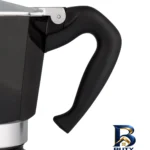 نمای جلو قهوه ساز بیالتی مدل موکا اکسپرس 3Cups B با کیفیت طراحی و جزئیات کلیدی