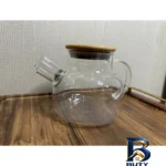 نمای جلو قوری درب بامبو مدل کد 218 طراحی و جزئیات کلیدی