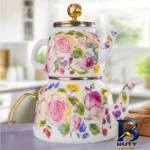 نمای جلو ست کتری و قوری میس بتی مدل ROSE DELUXE طراحی و جزئیات کلیدی