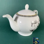 نمای جلو قوری چینی زرین ایران مدل چای ایتالیا اف 8 ویلیج درجه 3 طراحی و جزئیات کلیدی