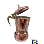 نمای جلو قهوه جوش مسی مدل لیزری کد ZH۲۸۸.۴ اصل طراحی و جزئیات کلیدی