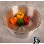 نمای جلو قابلمه آلومینیومی روحی با روکش روی طراحی و جزئیات کلیدی