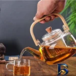نمای جلو قوری مدل دسته بامبو کد 418 با گنجایش 1 لیتر طراحی و جزئیات کلیدی