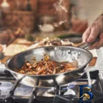 نمای جلو تابه استیل ایکیا با کفه دو جداره و طراحی کاربردی طراحی و جزئیات کلیدی