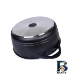 نمای جلو قابلمه گرانیتی ام جی اس مدل Italia-B با در دو دسته طراحی و جزئیات کلیدی