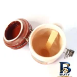 نمای جلو ست جا ادویه دنیلی طرح برگ کد V۴-۱۹۰LeaveX۲ مجموعه ۲ عددی اصل طراحی و جزئیات کلیدی