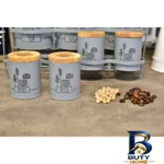 نمای جلو ست ادویه 8 پارچه بی.وی.کی مدل درب چوب T_t کد 863615 طراحی و جزئیات کلیدی