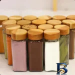 نمای جلو ست جا ادویه ۱۸ پارچه مدل مکارتی کد M۱۸ به همراه استند اصل طراحی و جزئیات کلیدی